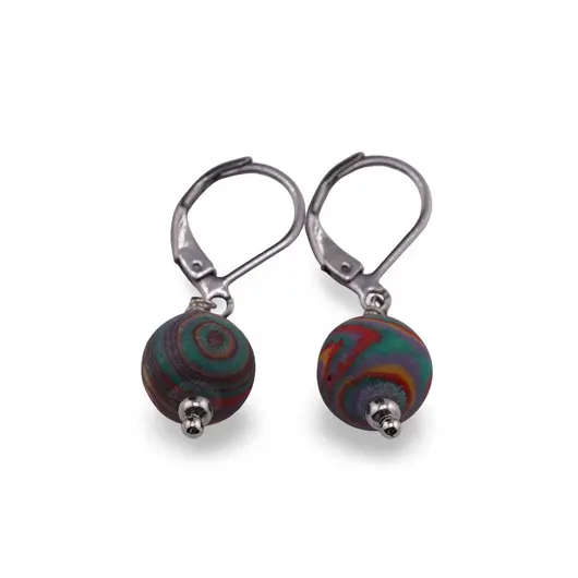 Cercei cu agatatoare Compozit sfera mata 10mm