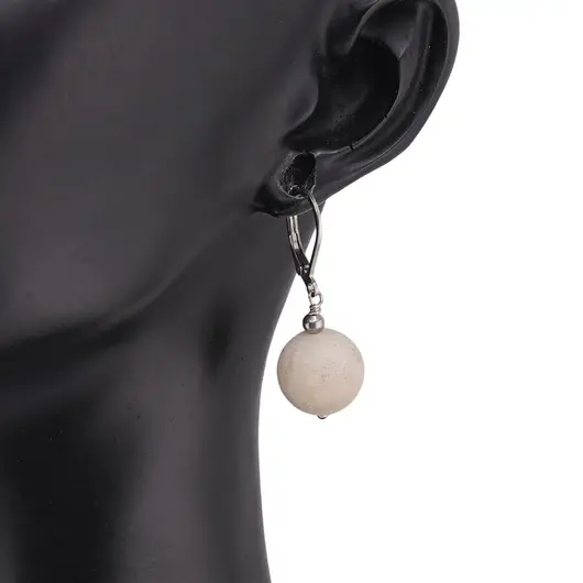 Cercei cu agatatoare Jasp Policrom sfera mata 10mm, imagine 2