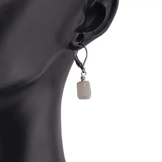 Cercei cu agatatoare Labradorit fatetat 8mm, imagine 2