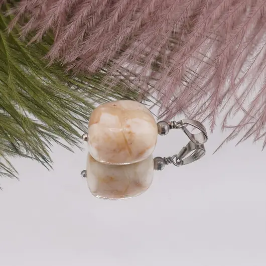 Pandantiv Agat Crazy Lace dreptunghiular slefuit 15mm, imagine 2