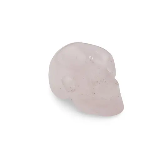 Pandantiv Cuart roz craniu 20mm