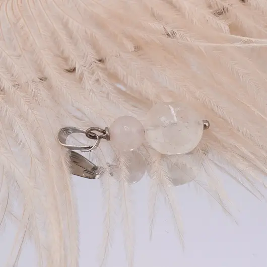 Pandantiv Cuart roz sfera 6mm si banut 11-13mm, imagine 2