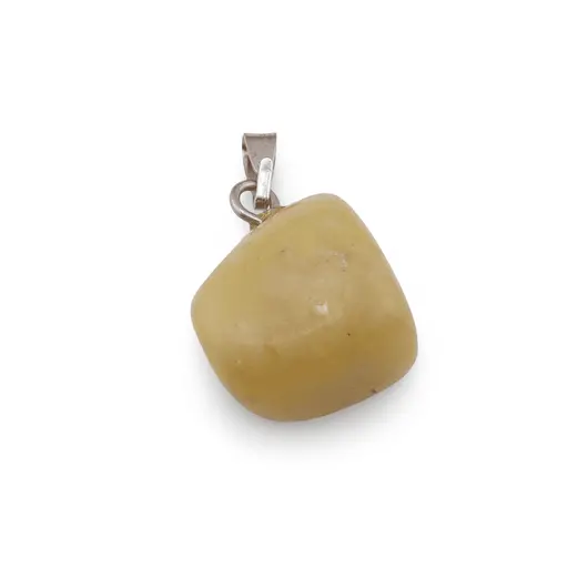 Pandantiv Jad olive slefuit 13mm