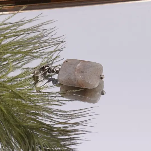 Pandantiv Labradorit dreptunghiular fatetat 16mm, imagine 2