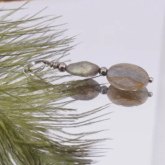 Pandantiv Labradorit neuniform 11mm si oval fatetat 14mm, imagine 2