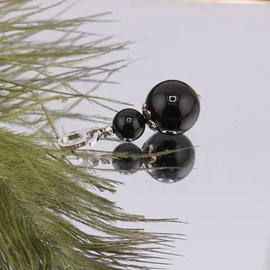 Pandantiv Turmalina sfere 6-10mm si argint 925, imagine 2