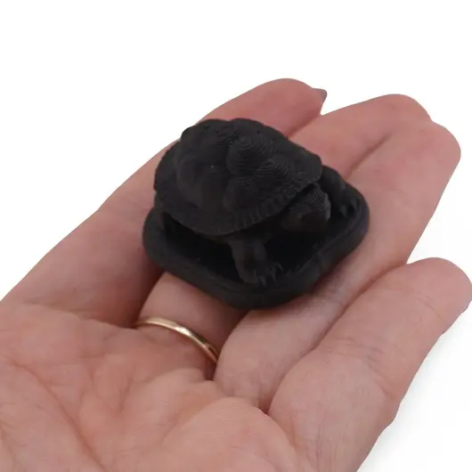 Statueta Broasca testoasa din PLA premium, negru - 33mm, imagine 4