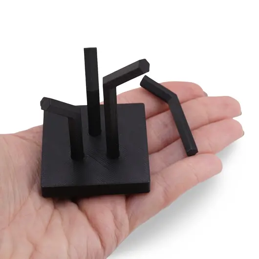 Suport pentru cristale din PLA premium, baza patrata cu trei picioare - negru, imagine 6