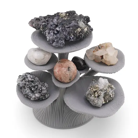 Suport pentru cristale din PLA premium, ciuperca - gri, imagine 4