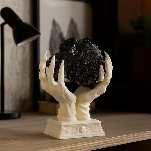 Suport pentru cristale din PLA premium, maini de vrajitoare - alb, imagine 5