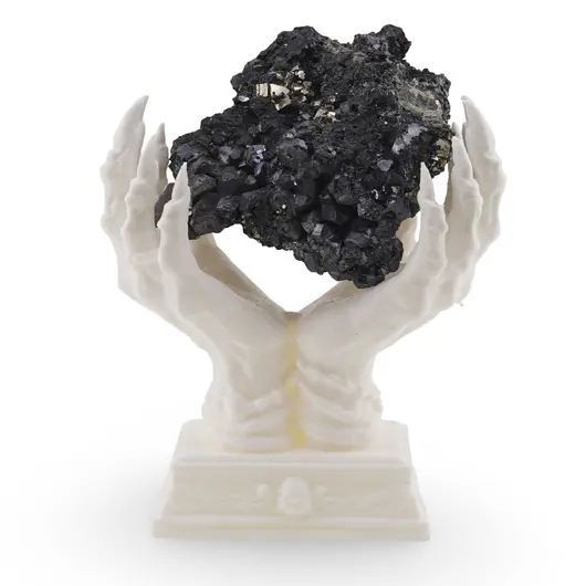 Suport pentru cristale din PLA premium, maini de vrajitoare - alb