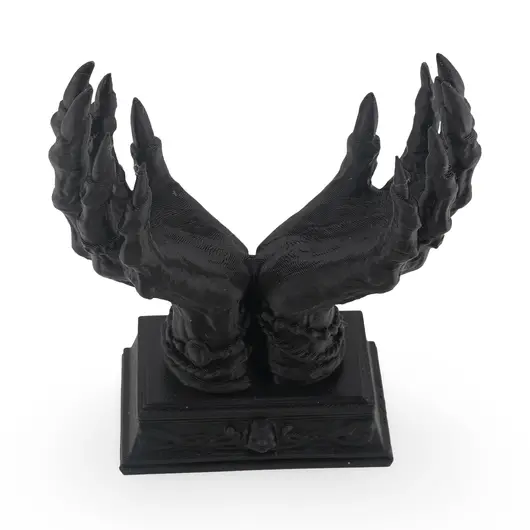 Suport pentru cristale din PLA premium, maini de vrajitoare - negru, imagine 3