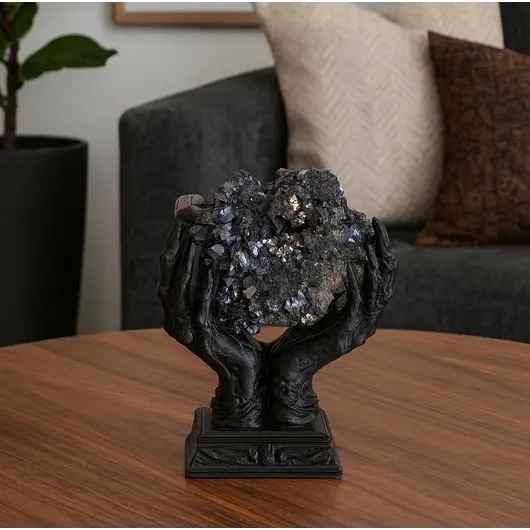 Suport pentru cristale din PLA premium, maini de vrajitoare - negru, imagine 5