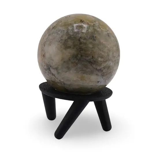 Suport pentru sfera din PLA premium, forma circulara cu trei picioare - negru, imagine 4