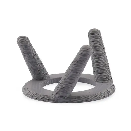 Suport pentru sfera din PLA premium, forma circulara cu trei picioare - texturat - gri, imagine 2
