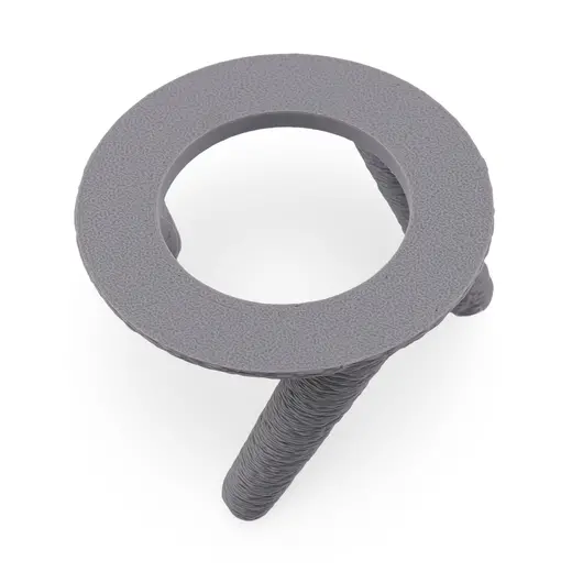 Suport pentru sfera din PLA premium, forma circulara cu trei picioare - texturat - gri, imagine 3