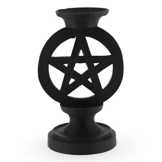 Suport pentru sfera din PLA premium, pentagrama cu piedestal - negru, imagine 2