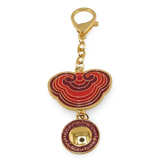 Amuleta breloc feng shui din metal Esenta spirituala Lingzhi, 2026, imagine 2