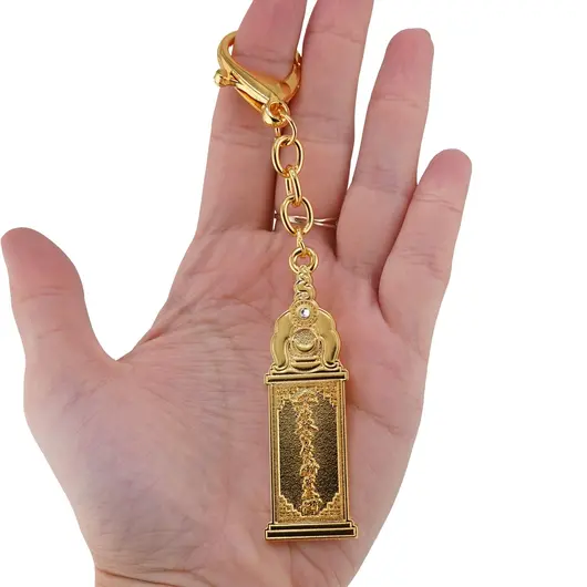 Amuleta breloc feng shui din metal Pagodei Sutra Inimii, 2026, imagine 3