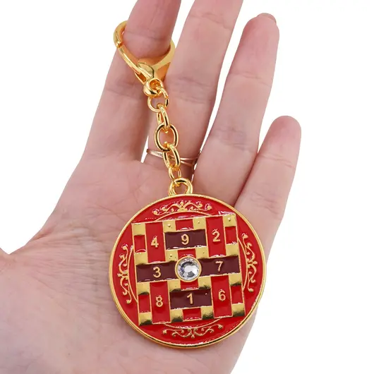 Amuleta breloc feng shui din metal Suma 10 pentru perioada 9, 2026, imagine 3