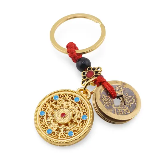 Amuleta breloc feng shui premium din metal cu Morisca dorintei, 2026, imagine 2