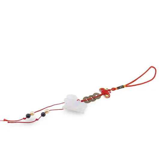 Amuleta Feng Shui cu Cal din Opalit, nod mistic si monede, 2026