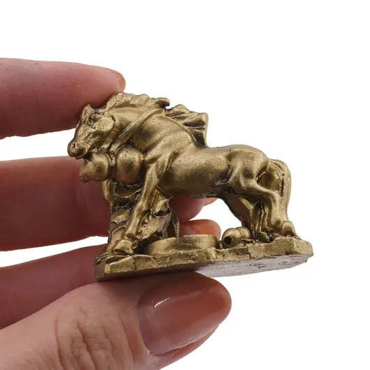 Set 6 statuete Feng Shui din rasina Cai pe monede, 3-4cm, imagine 8