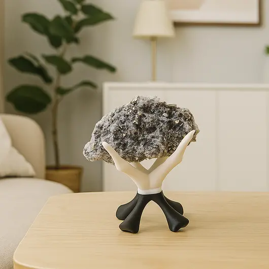 Suport pentru cristale din PLA premium, cu patru brate - alb, negru, imagine 4