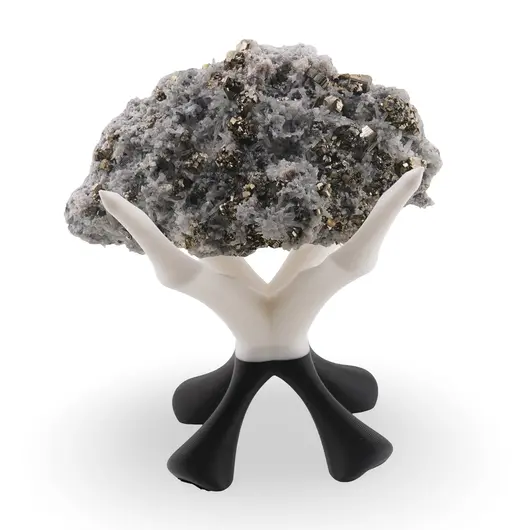 Suport pentru cristale din PLA premium, cu patru brate - alb, negru