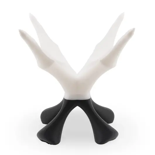 Suport pentru cristale din PLA premium, cu patru brate - alb, negru, imagine 2