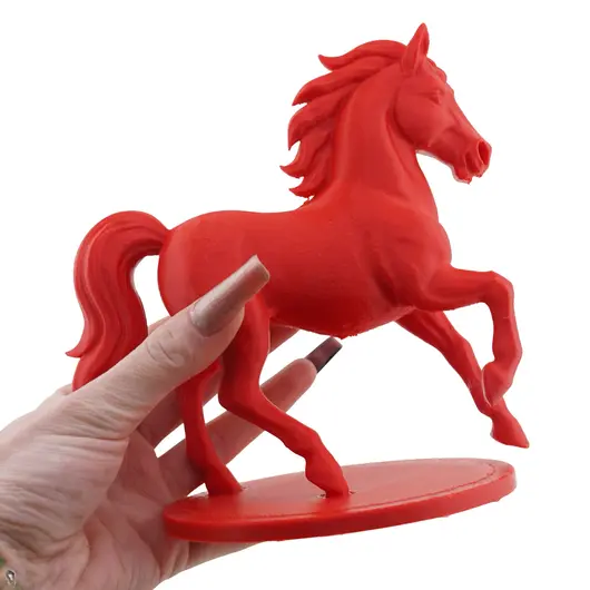 Calul de Foc Feng Shui 2026 Rosu - Statueta 3D, 15cm, imagine 3