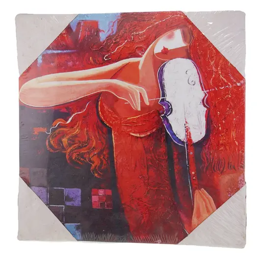 Tablou canvas model silueta feminina cu vioara, 30cm x 30cm