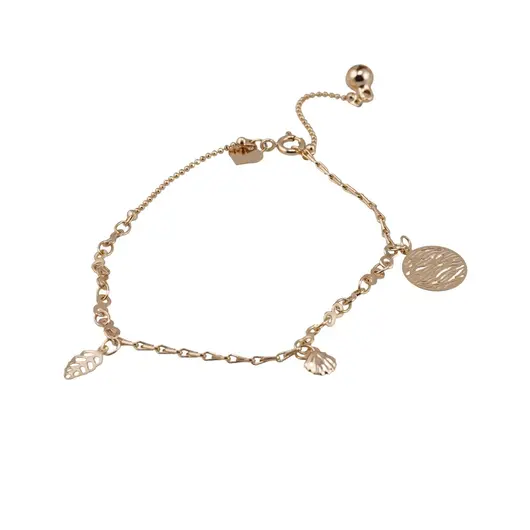 Bratara Cupru placat cu Aur galben 14k, model mix cu charmuri