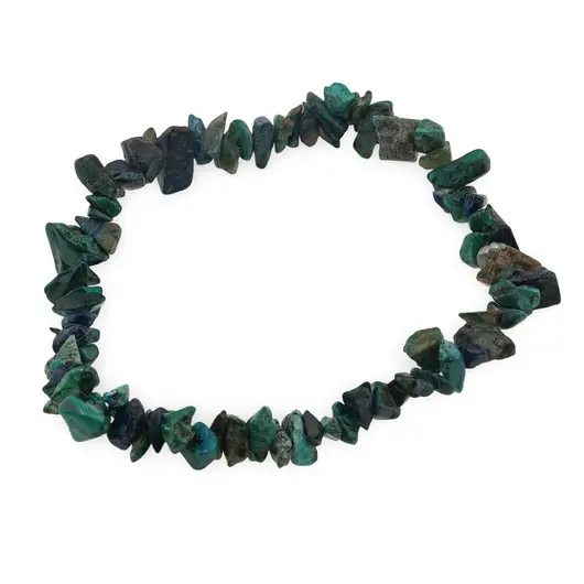 Bratara pe elastic cu pietre chips Turcoaz verde