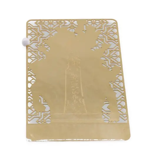 Card feng shui din metal auriu cu cerb vindecator pentru vitalitate, 2026, imagine 2