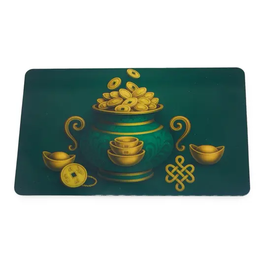 Card feng shui din plastic cu Bolul prosperitatii si Pi Xiu pentru abundenta financiara, 2026