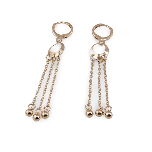 Cercei atarnatori Cupru placat cu Aur galben 14k, model meduza