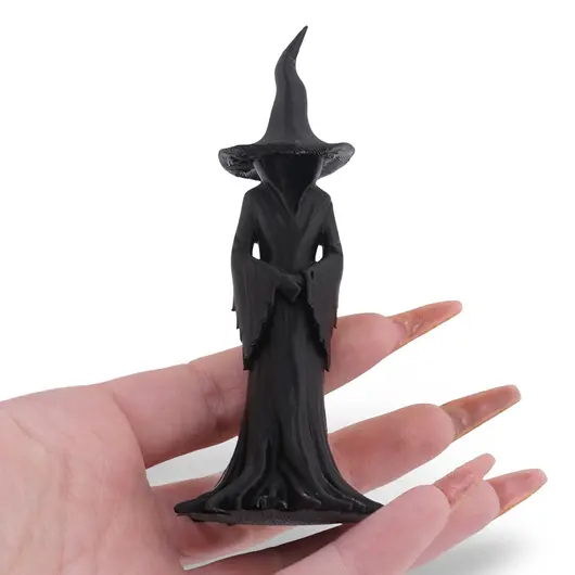 Decoratiune din PLA premium, vrajitoare - neagra, imagine 3