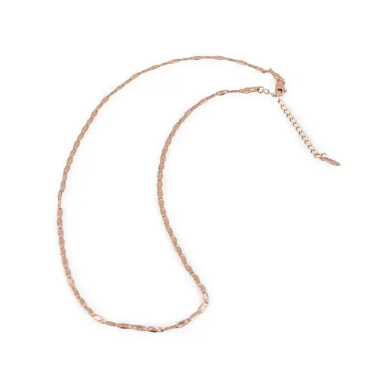 Lant Cupru placat cu Aur rose 14k, cu zale spiralate
