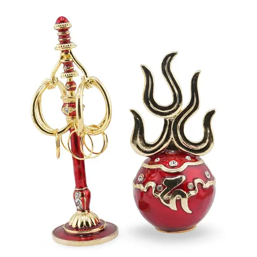 Statueta Premium Feng Shui din metal Mingea de foc Si Toiagul Ksiddigarbha , 2026, imagine 2