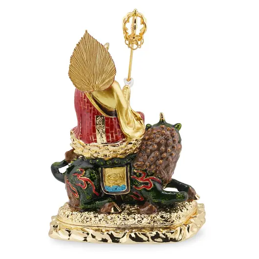 Statueta Premium Feng Shui din metal Zeita Ksiddigarbha pe Chi Lin, 2026, imagine 3