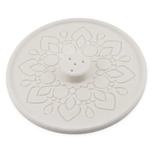Suport aromaterapie pentru ardere betisoare parfumate gravat cu model mandala - alb