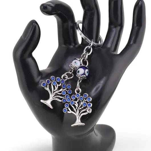 Breloc Feng Shui cu doi copaci si ochi protectori, imagine 2