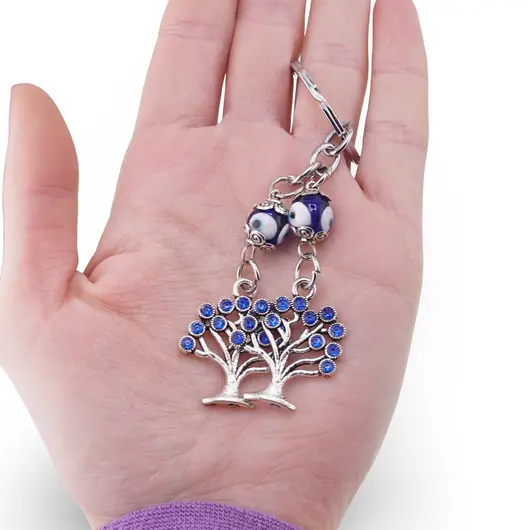 Breloc Feng Shui cu doi copaci si ochi protectori, imagine 3