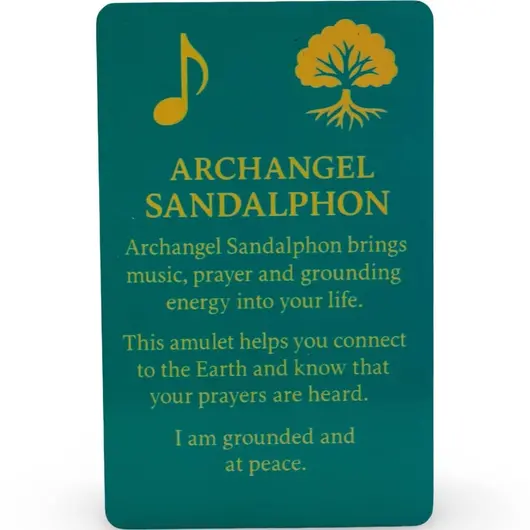 Card amuleta Arhanghelul SANDALPHON, protectorul rugaciunilor si impamantarii, imagine 2