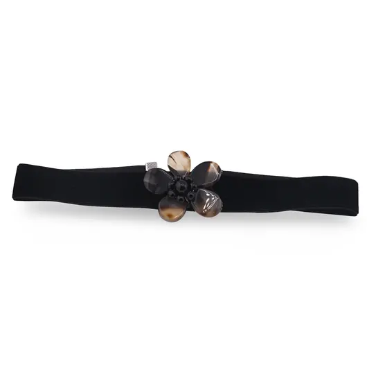 Choker model floare cu Agat maro, 30cm
