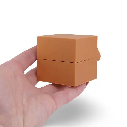 Cutie pentru cadou / depozitare tip cufar, 5cm - galben inchis, imagine 3