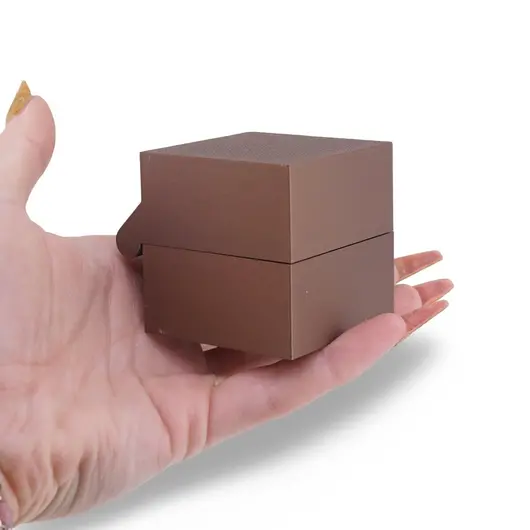 Cutie pentru cadou / depozitare tip cufar, 5cm - maro, imagine 3