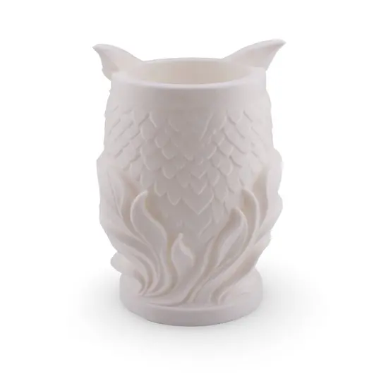 Decoratiune / Suport model bufnita - alb, imagine 2