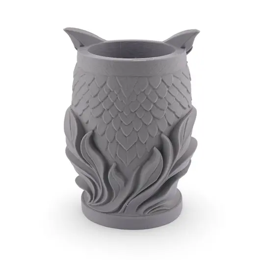 Decoratiune / Suport model bufnita - gri, imagine 2